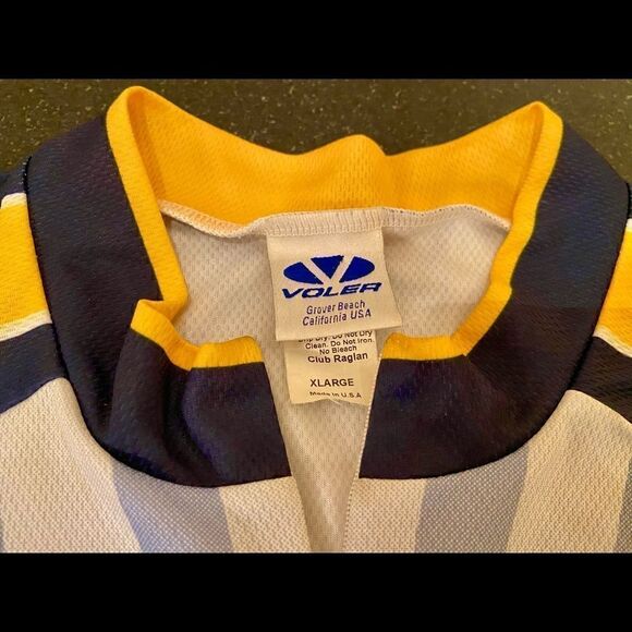 VOLVER Road Biking Shirt Size XL Navy/Yellow/Gry - Picture 6 of 10